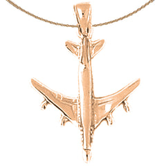 10K, 14K or 18K Gold Airplane Pendant