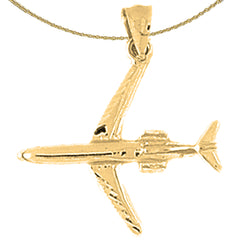 10K, 14K or 18K Gold Airplane Pendant