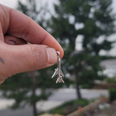 10K, 14K or 18K Gold 3D Airplane Pendant