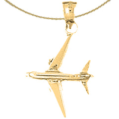 14K or 18K Gold Airplane Pendant