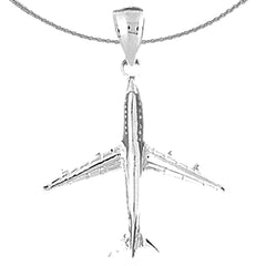 10K, 14K or 18K Gold 3D Airplane Pendant