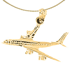 14K or 18K Gold Airplane Pendant