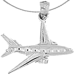 14K or 18K Gold Airplane Pendant