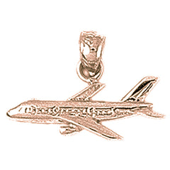 14K or 18K Gold Airplane Pendant