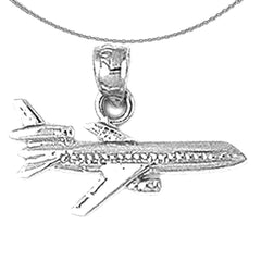 14K or 18K Gold Airplane Pendant