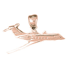 14K or 18K Gold Airplane Pendant