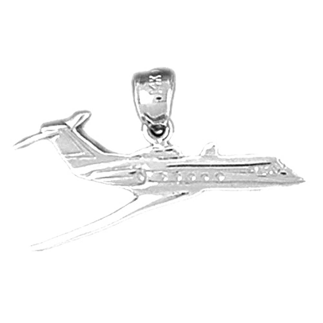 14K or 18K Gold Airplane Pendant