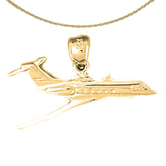 14K or 18K Gold Airplane Pendant