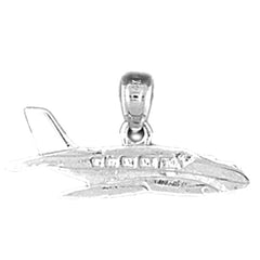 14K or 18K Gold Airplane Pendant