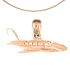 14K or 18K Gold Airplane Pendant