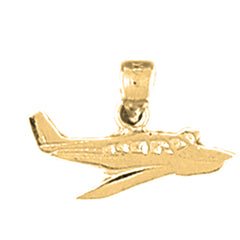 14K or 18K Gold Airplane Pendant