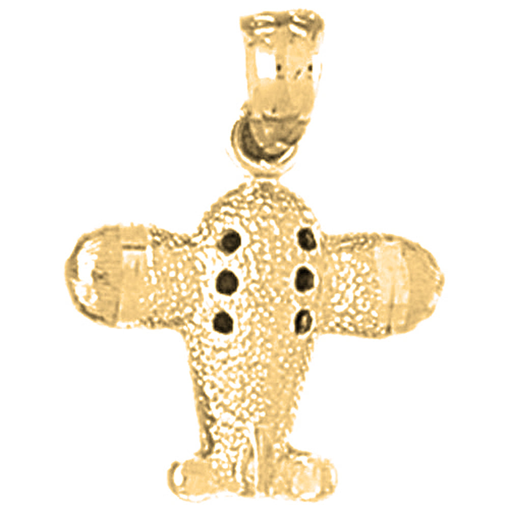 14K or 18K Gold Airplane Pendant