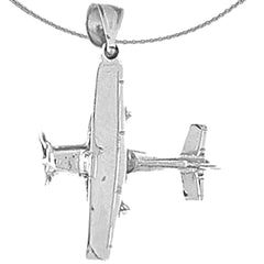 10K, 14K or 18K Gold 3D Airplane Pendant