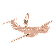 14K or 18K Gold Airplane Pendant