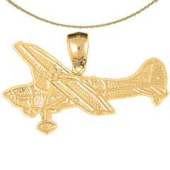 10K, 14K or 18K Gold Airplane Pendant