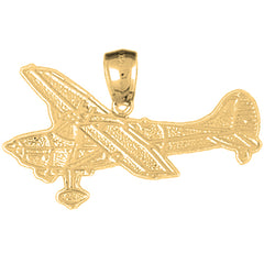 10K, 14K or 18K Gold Airplane Pendant