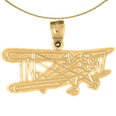 10K, 14K or 18K Gold Airplane Pendant