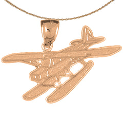 10K, 14K or 18K Gold Airplane Pendant