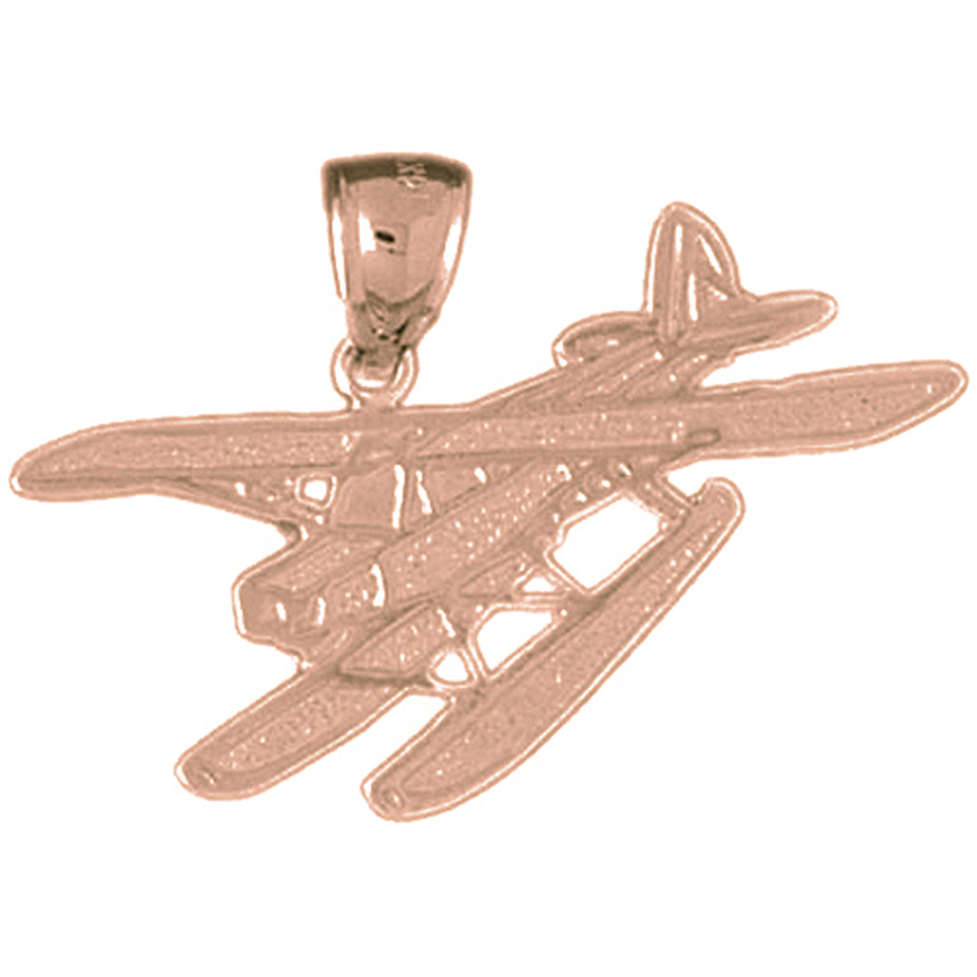 10K, 14K or 18K Gold Airplane Pendant