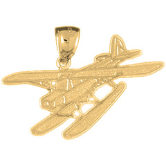 10K, 14K or 18K Gold Airplane Pendant