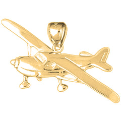 10K, 14K or 18K Gold Airplane Pendant