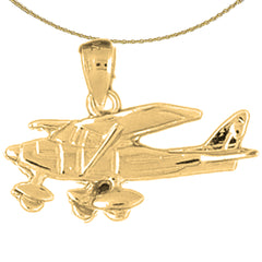 10K, 14K or 18K Gold Airplane Pendant