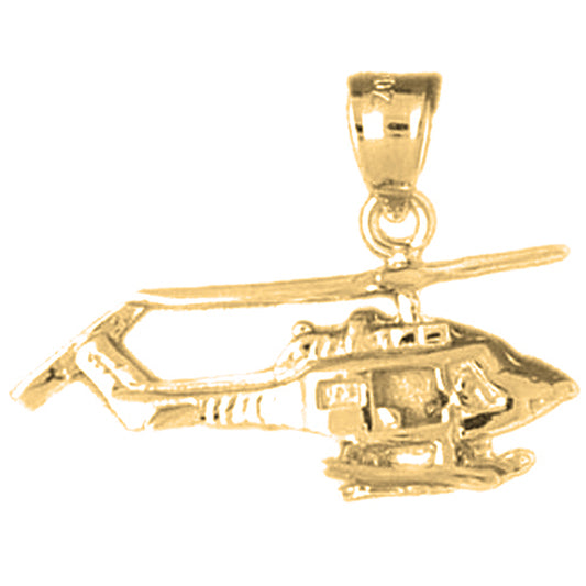 10K, 14K or 18K Gold Helicopter Pendant