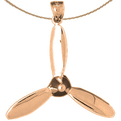 10K, 14K or 18K Gold Propeller Pendant