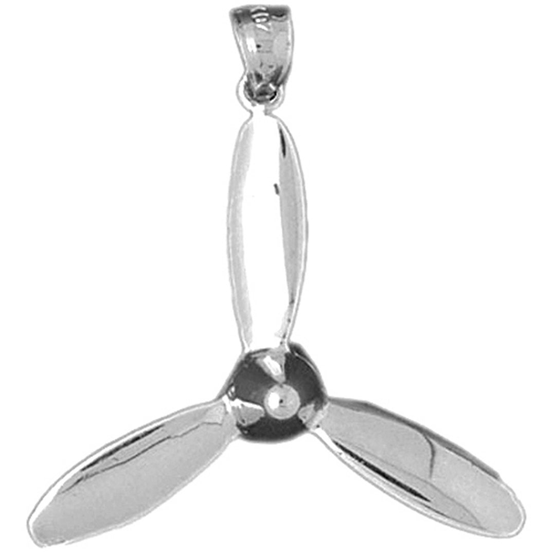 10K, 14K or 18K Gold Propeller Pendant