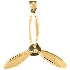 10K, 14K or 18K Gold Propeller Pendant