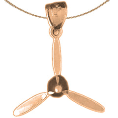 10K, 14K or 18K Gold Propeller Pendant