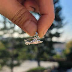 14K or 18K Gold Helicopter Pendant