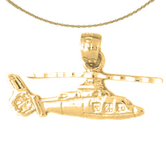 14K or 18K Gold Helicopter Pendant