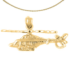 14K or 18K Gold Helicopter Pendant