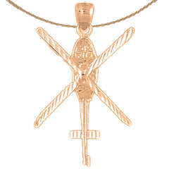 14K or 18K Gold Helicopter Pendant