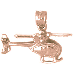 14K or 18K Gold Helicopter Pendant