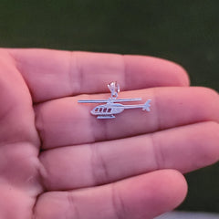 14K or 18K Gold Helicopter Pendant