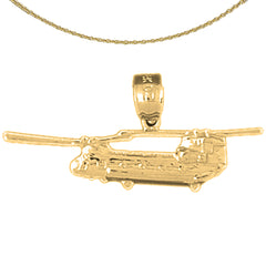 14K or 18K Gold Helicopter Pendant