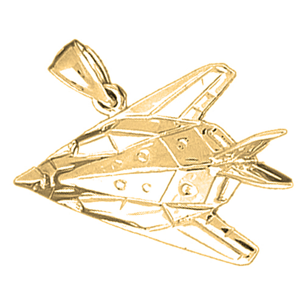 10K, 14K or 18K Gold Airplane Pendant