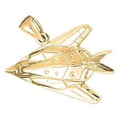 10K, 14K or 18K Gold Airplane Pendant