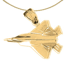 10K, 14K or 18K Gold Airplane Pendant