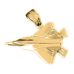 10K, 14K or 18K Gold Airplane Pendant