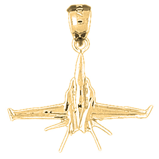 14K or 18K Gold Airplane Pendant