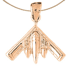 14K or 18K Gold Airplane Pendant