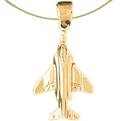 14K or 18K Gold Airplane Pendant