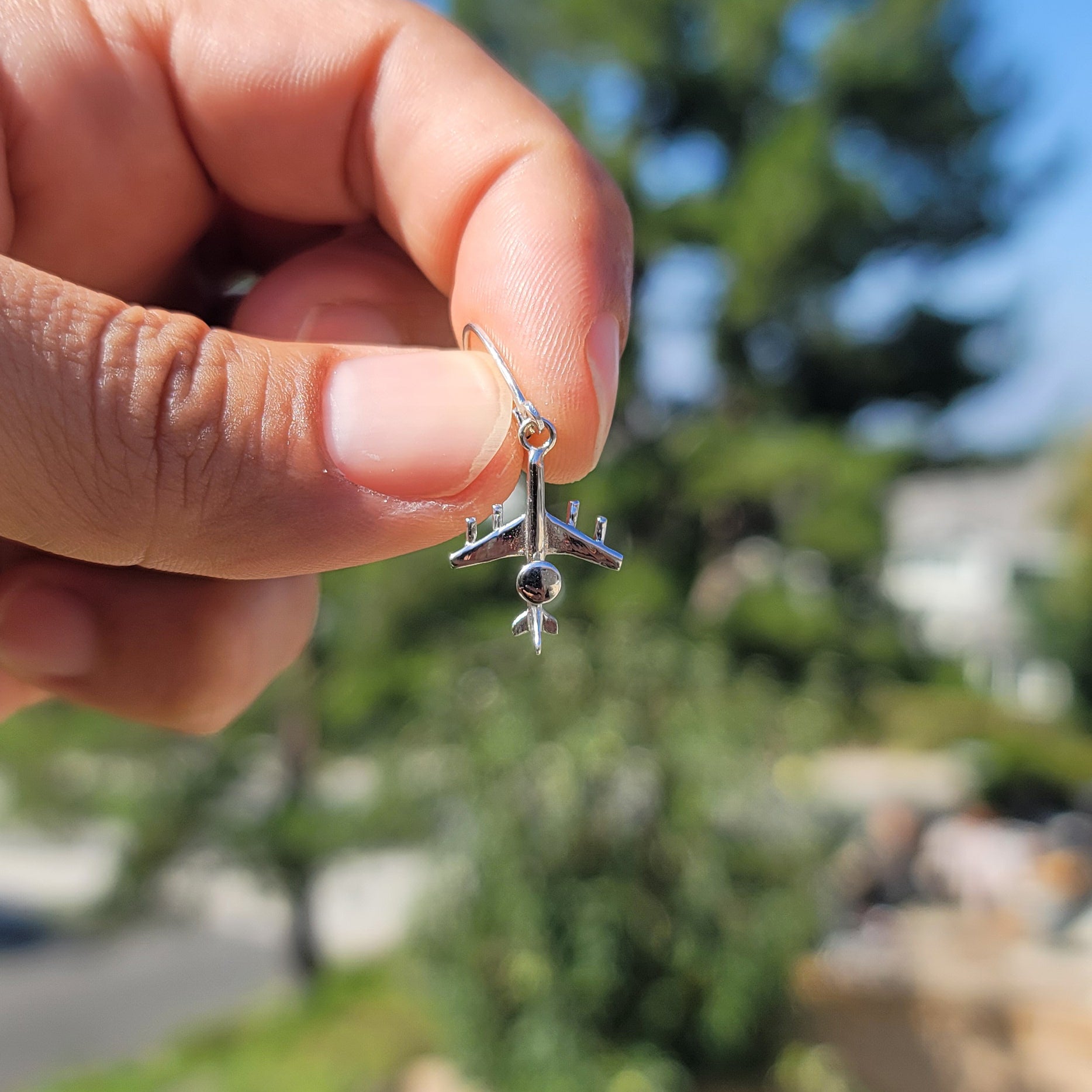 14K or 18K Gold Airplane Pendant