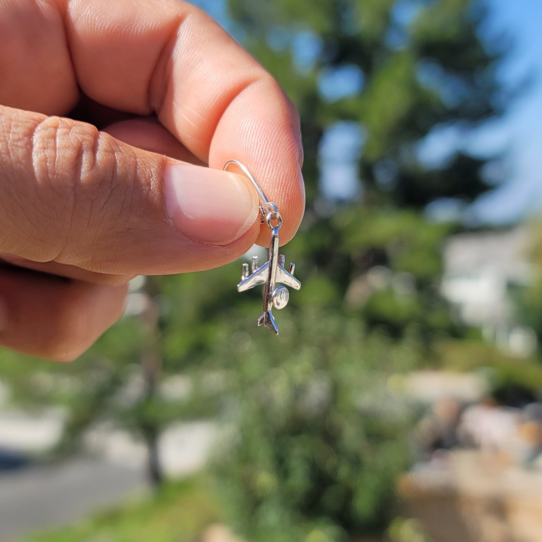 14K or 18K Gold Airplane Pendant