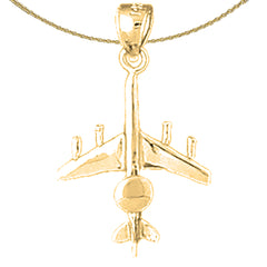 14K or 18K Gold Airplane Pendant