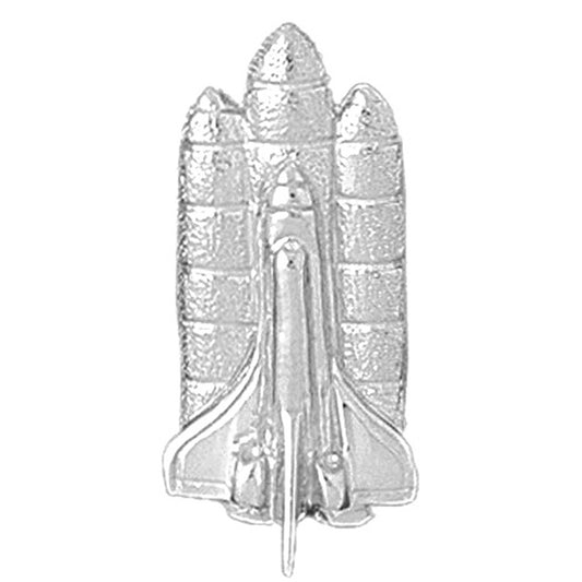 10K, 14K or 18K Gold Space Shuttle Pendant