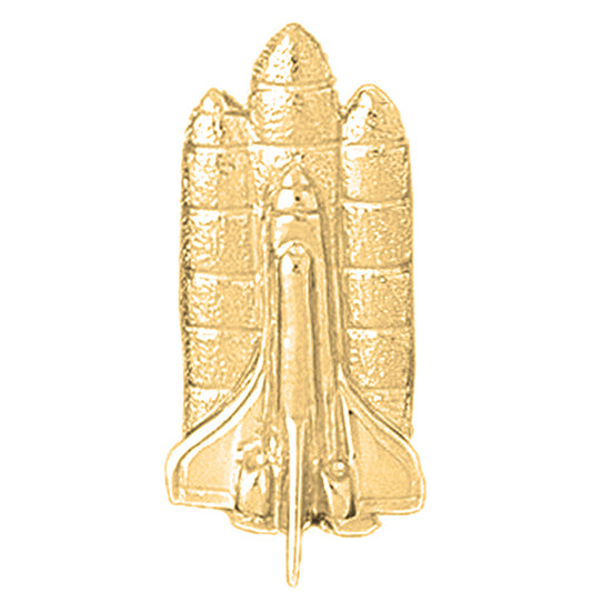 10K, 14K or 18K Gold Space Shuttle Pendant